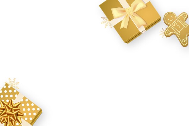 Realistische Neujahrsgrenze mit Ornamenten