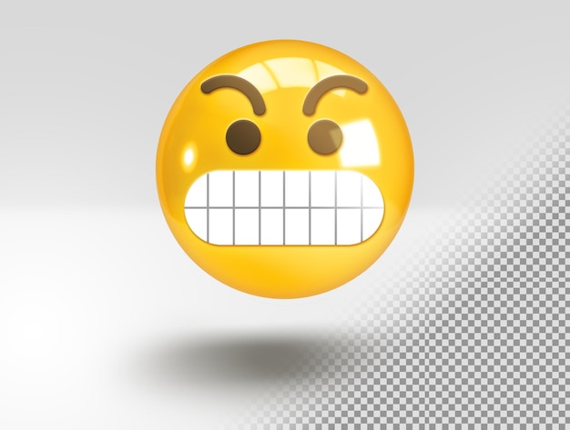 Kostenlose PSD realistisches 3d grimassierendes emoji