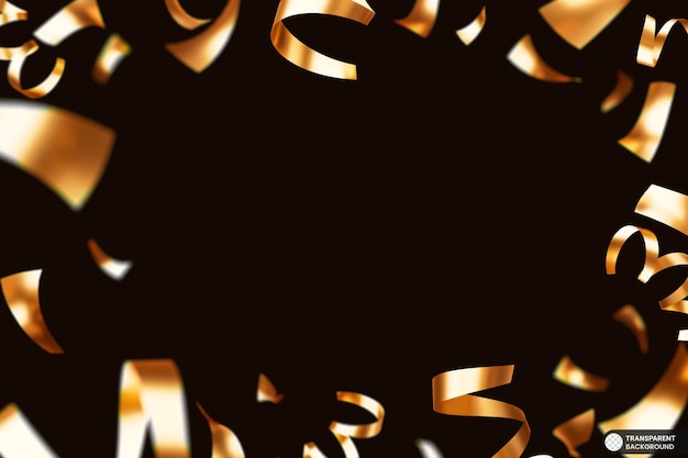 Realistisches goldenes 3D-Konfetti für Dekorationen isoliert