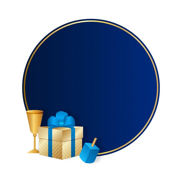 Realistisches Hanukkah-Element isoliert