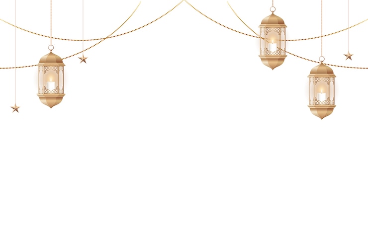 Kostenlose PSD realistisches ramadan-lampenrahmen-illustrationsdesign