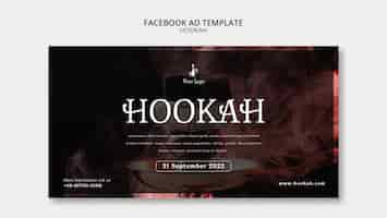 Kostenlose PSD realistisches shisha-template-design