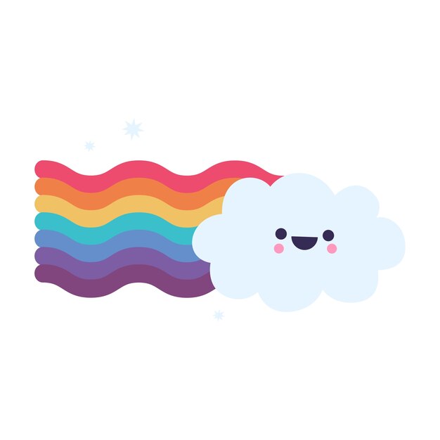 Regenbogenwolke isoliert