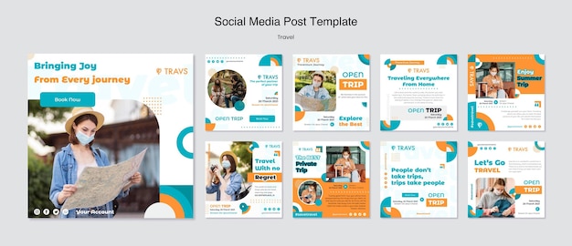 Reise Social Media Post Vorlage