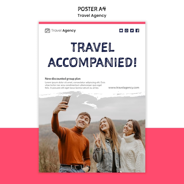 Reisebüro Poster Vorlage