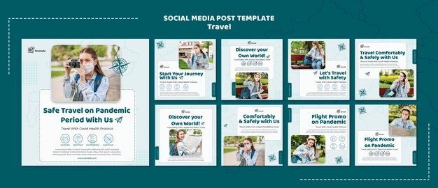 Reisen Social Media Post Vorlage
