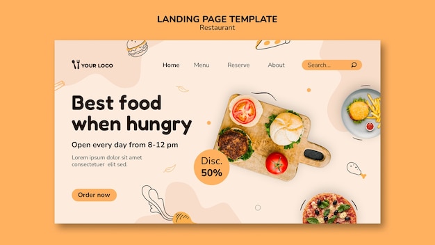 Kostenlose PSD restaurant-template-design