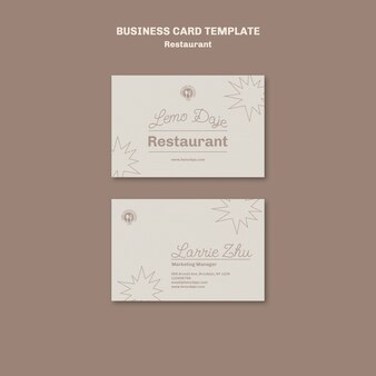 Restaurant visitenkarte template-design