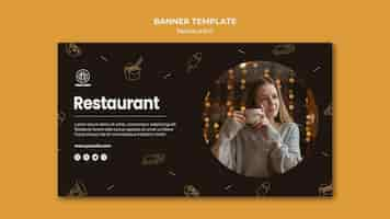 Kostenlose PSD restaurant vorlage banner