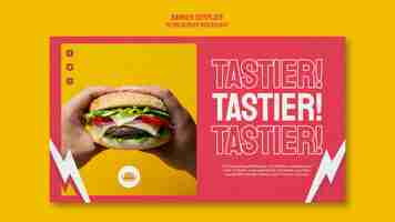 Kostenlose PSD retro burger restaurant banner stil