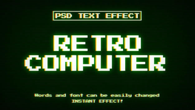 Retro computer texteffekt