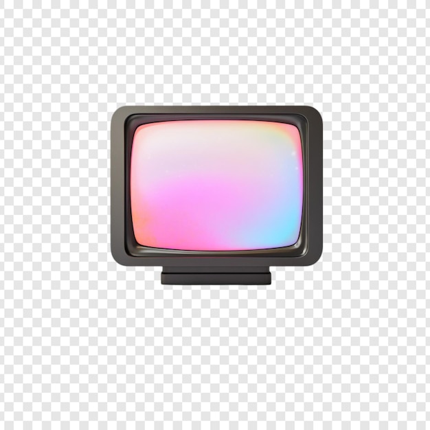 Retro-Fernseher mit bunter Leinwand