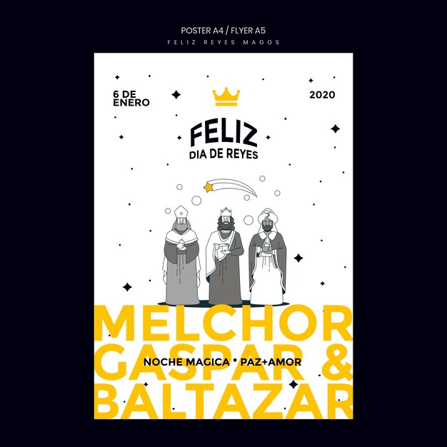 Reyes Magos Poster Vorlage