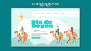 Kostenlose PSD reyes magos tradition landing page