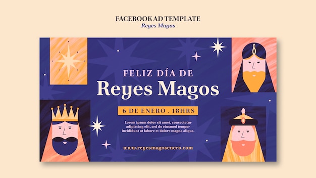 Kostenlose PSD reyes magos vorlage-design