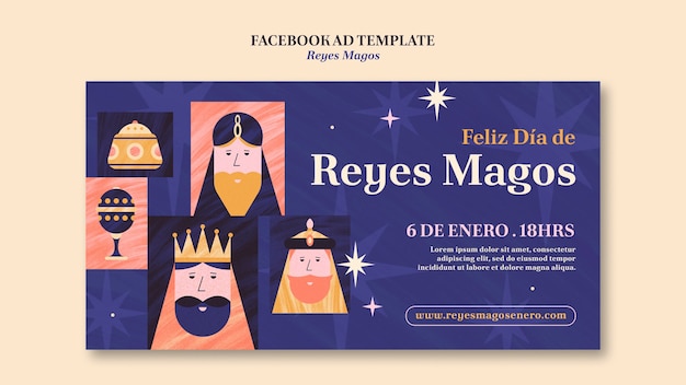 Kostenlose PSD reyes magos vorlage-design