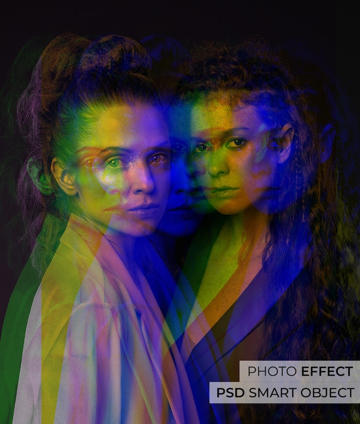 Kostenlose PSD rgb-split-channel-fotoeffekt