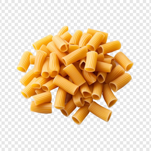 Rigatoni isoliert auf durchsichtigem hintergrund