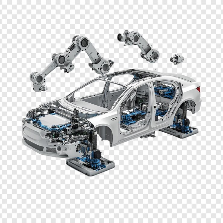 Kostenlose PSD robotic car assembly zukunftsorientierte automobilherstellung präzisionsingenieurwesen