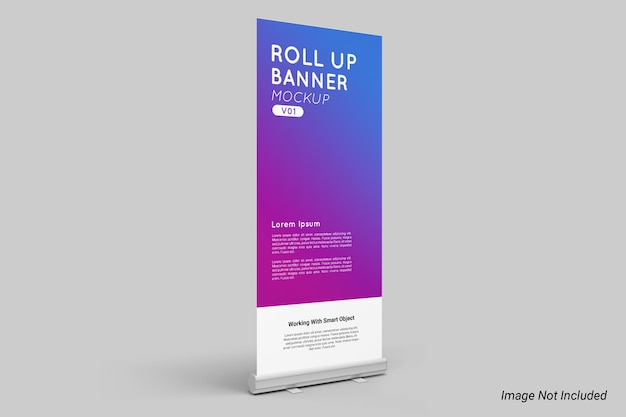 Roll up banner mockup isoliert