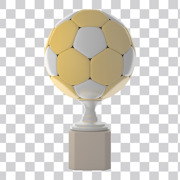 Rückseite der fußballtrophäe