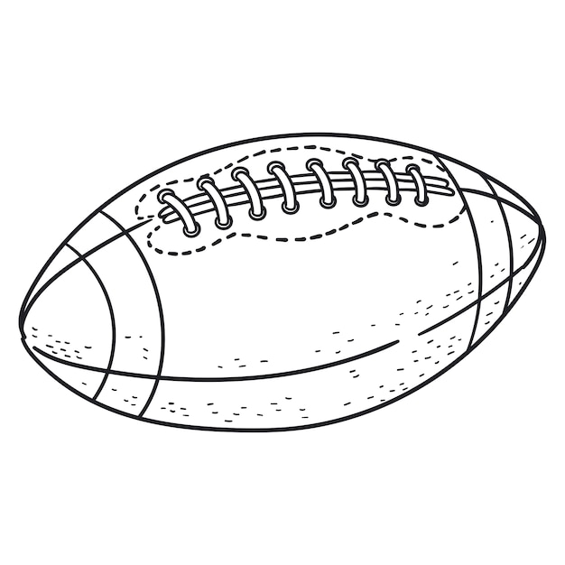 Rugby-Ball-Umriss-Illustration
