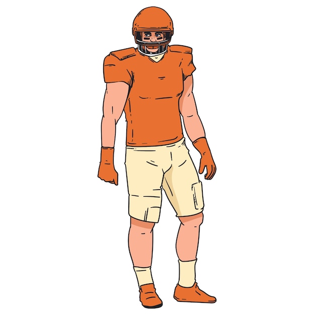 Rugby-Spieler-Umriss-Illustration
