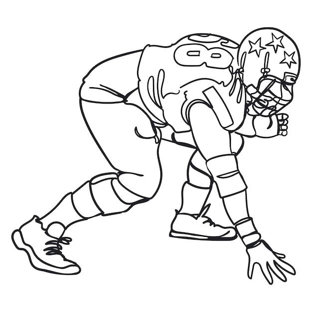Rugby-Spieler-Umriss-Illustration