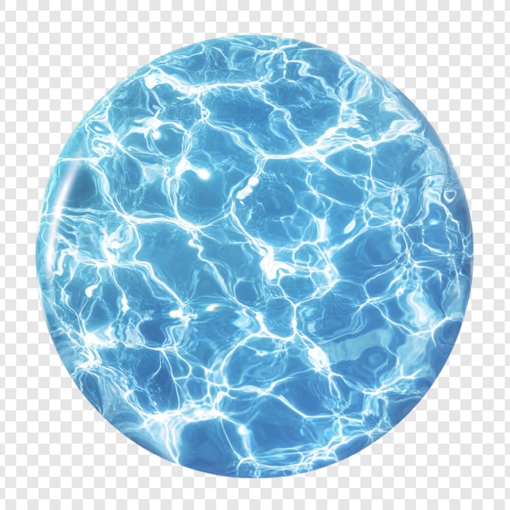 Kostenlose PSD ruhige blaue wasserkugel erfrischende sommertextur aquatische schönheit