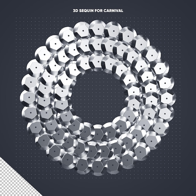Kostenlose PSD runde packung silberner pailletten für fasching