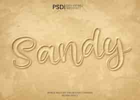 Kostenlose PSD sandtexteffekt