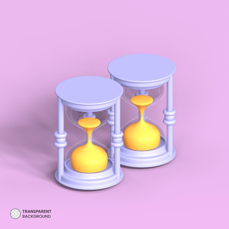 Kostenlose PSD sanduhr sanduhr isoliert symbol 3d render illustration