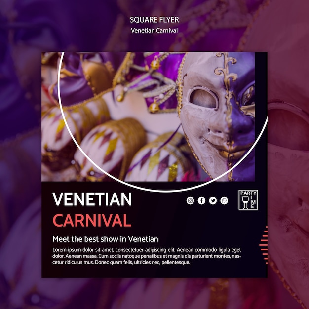 Schablonenkonzept für Ventian Karneval
