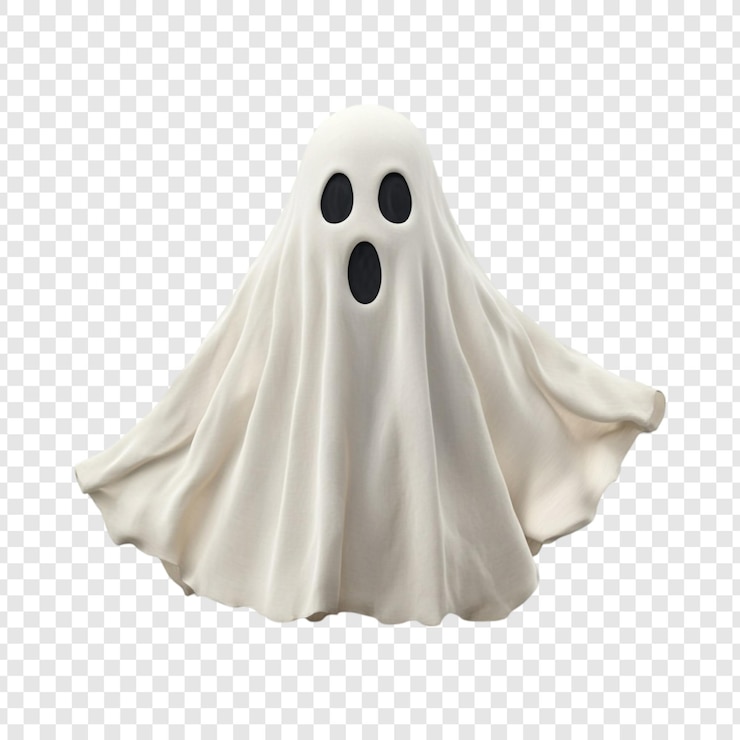 Kostenlose PSD schöne 3d-renderung eines freundlichen geistes perfekt für halloween-dekorationen oder digitale kunstprojekte