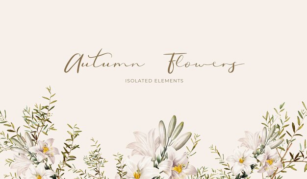 Schöne Blumenkarte mit Rahmen