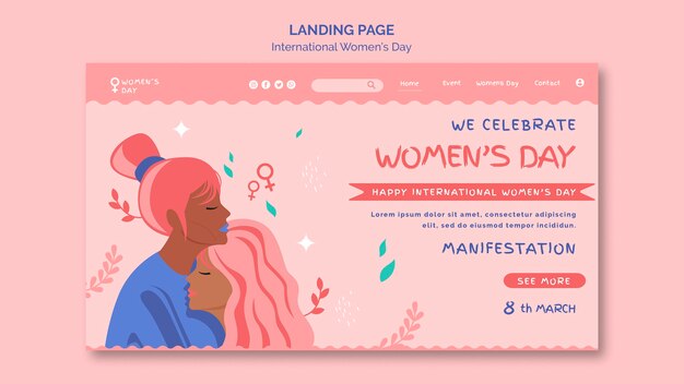 Schöne Landingpage zum Frauentag