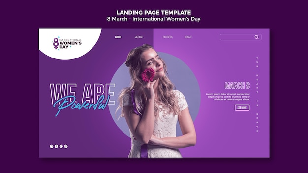 Schöne Landingpage zum Frauentag