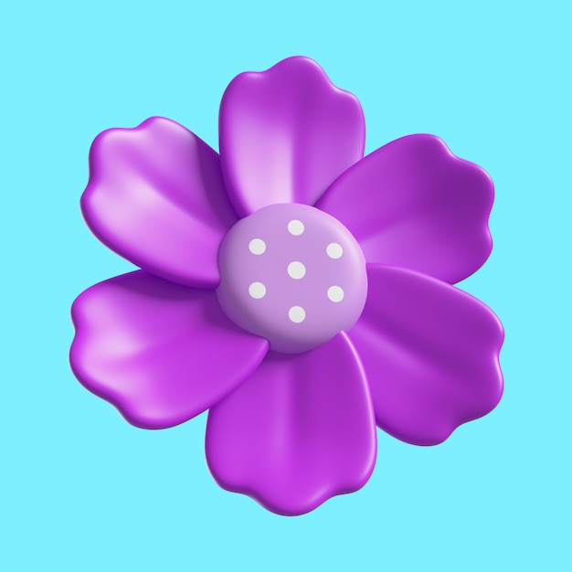 Schöne lila Blumen-Icon-Pack