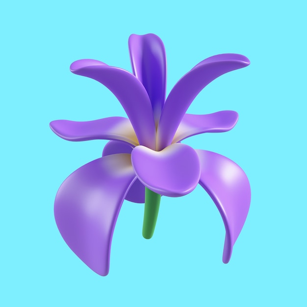 Schöne lila Blumen-Icon-Pack