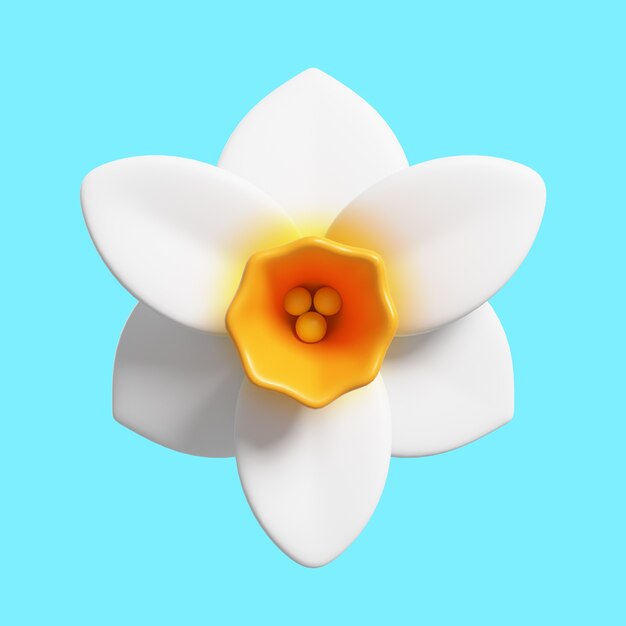 Schönes weißes Blumen-Icon-Pack