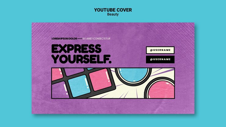 Kostenlose PSD schönheit pop-art youtube-cover