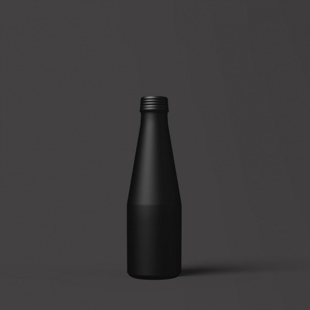 Schwarze Flasche Template-Design