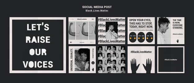 Schwarze Leben sind wichtig für Social Media Post-Vorlagen