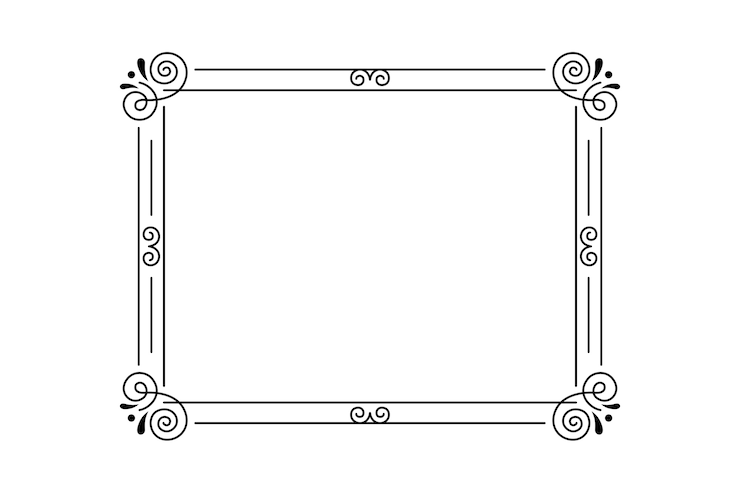 Kostenlose PSD schwarzrahmen-linien-art-design