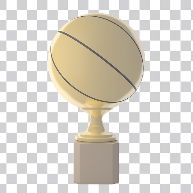 Seitenansicht der Basketball-Trophäe