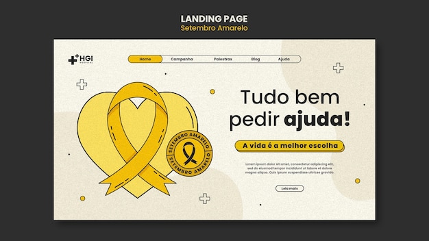 Kostenlose PSD setembro amarelo-vorlagendesign