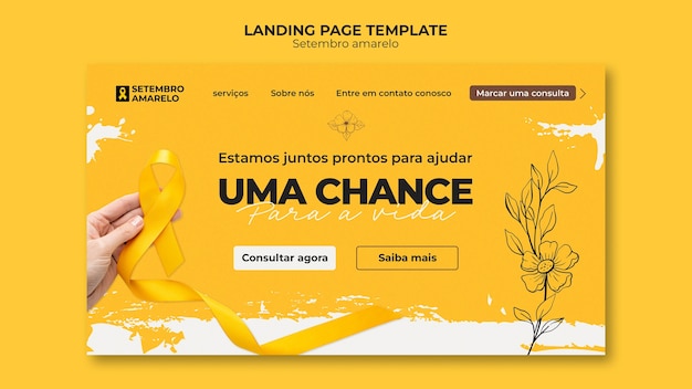 Kostenlose PSD setembro amarelo-vorlagendesign