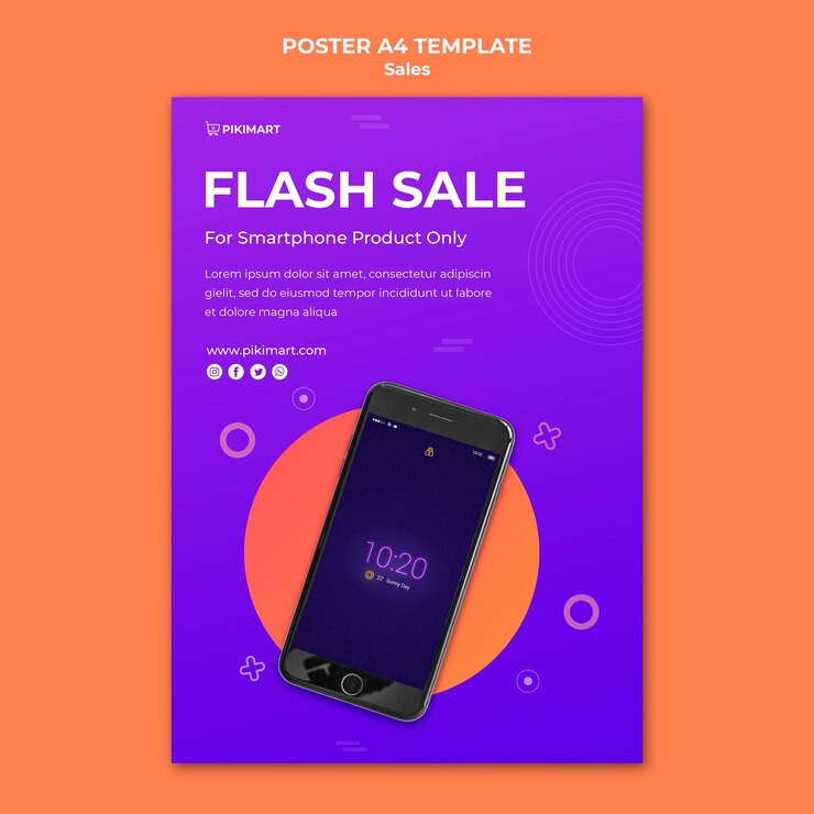 Kostenlose PSD shopping sale flyer vorlage