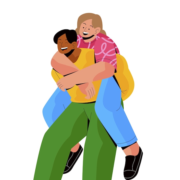 Sicht auf Menschen, die Freundschaft zeigen