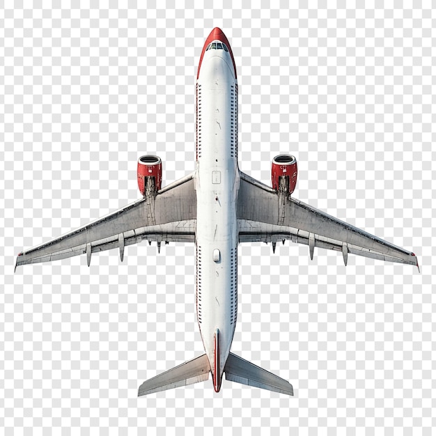 Sicht von oben auf das Flugzeug